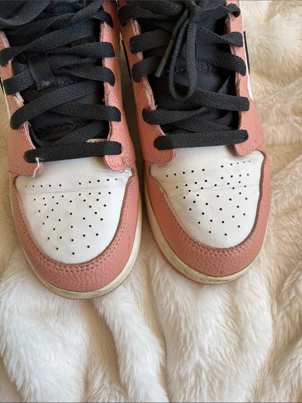 Nike Kids Pink, White & Black High-Top Sneakers - Picture 3 of 7